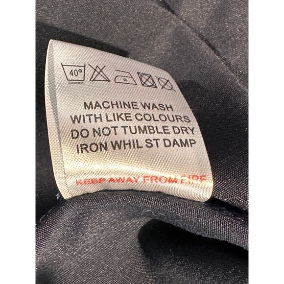 Lindy Bop A-Line Dress Large Black Chiffon Polka Dots Collared Lace Trim Pleated - Picture 10 of 10